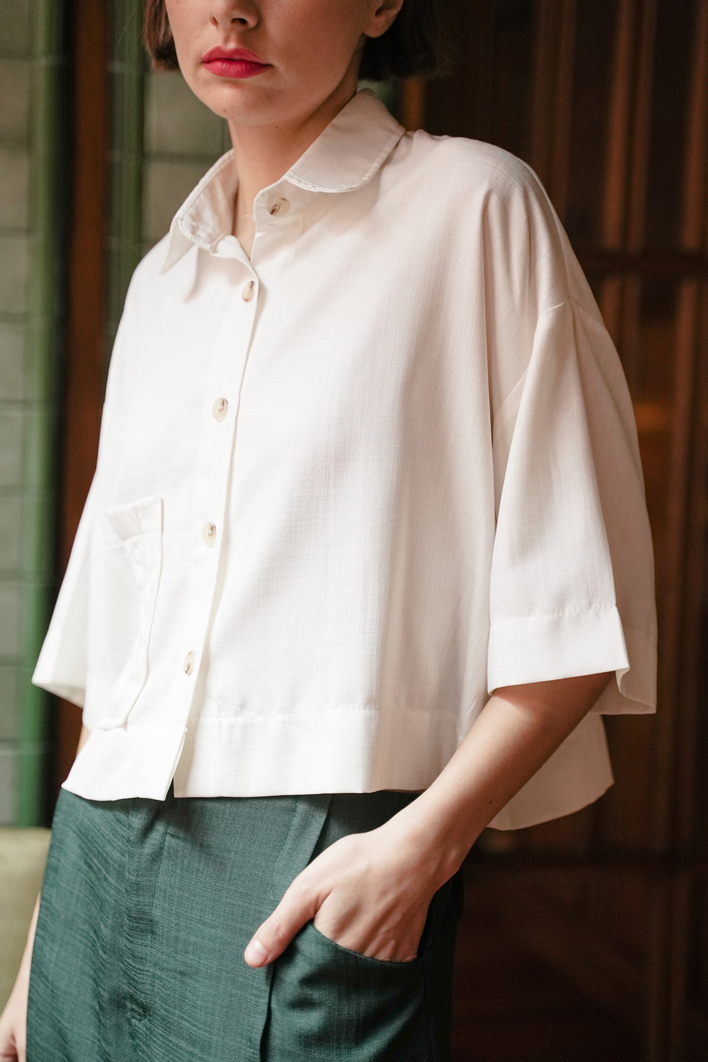 SWORD PANTS IN PEARL WHITE