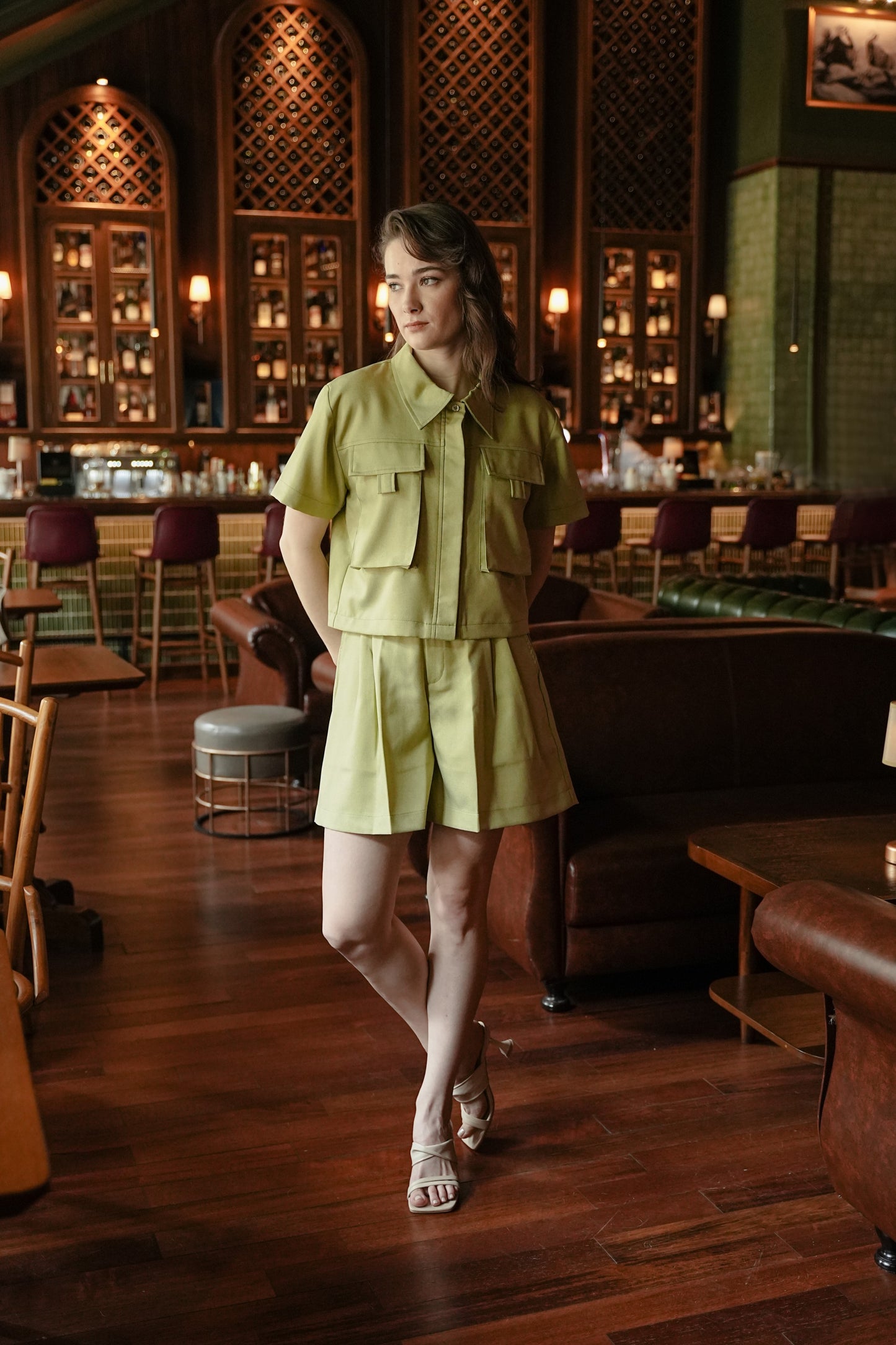 GONTA PANTS IN CITRUS LIME