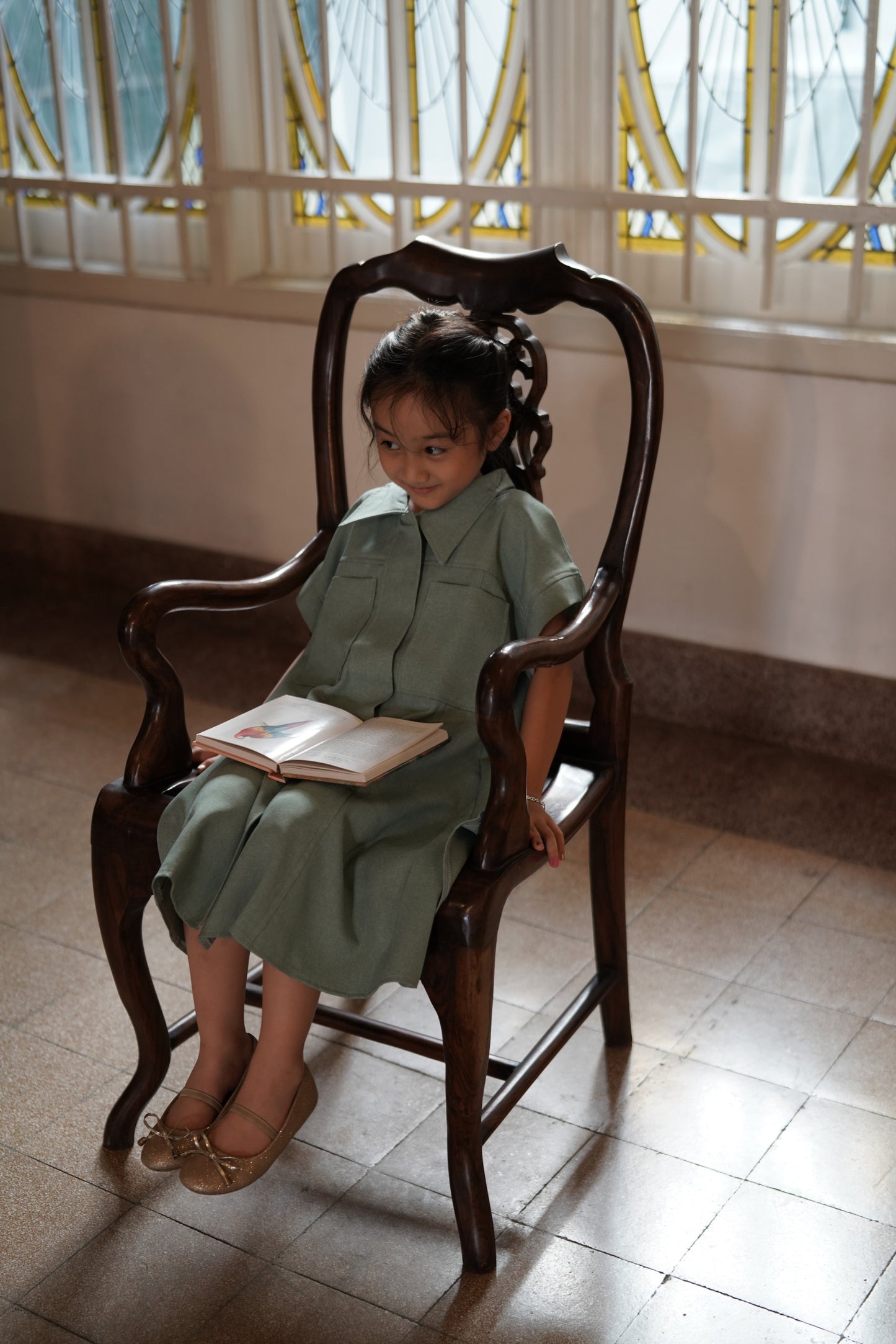 MINI LISBON DRESS IN RUSHING RIVER