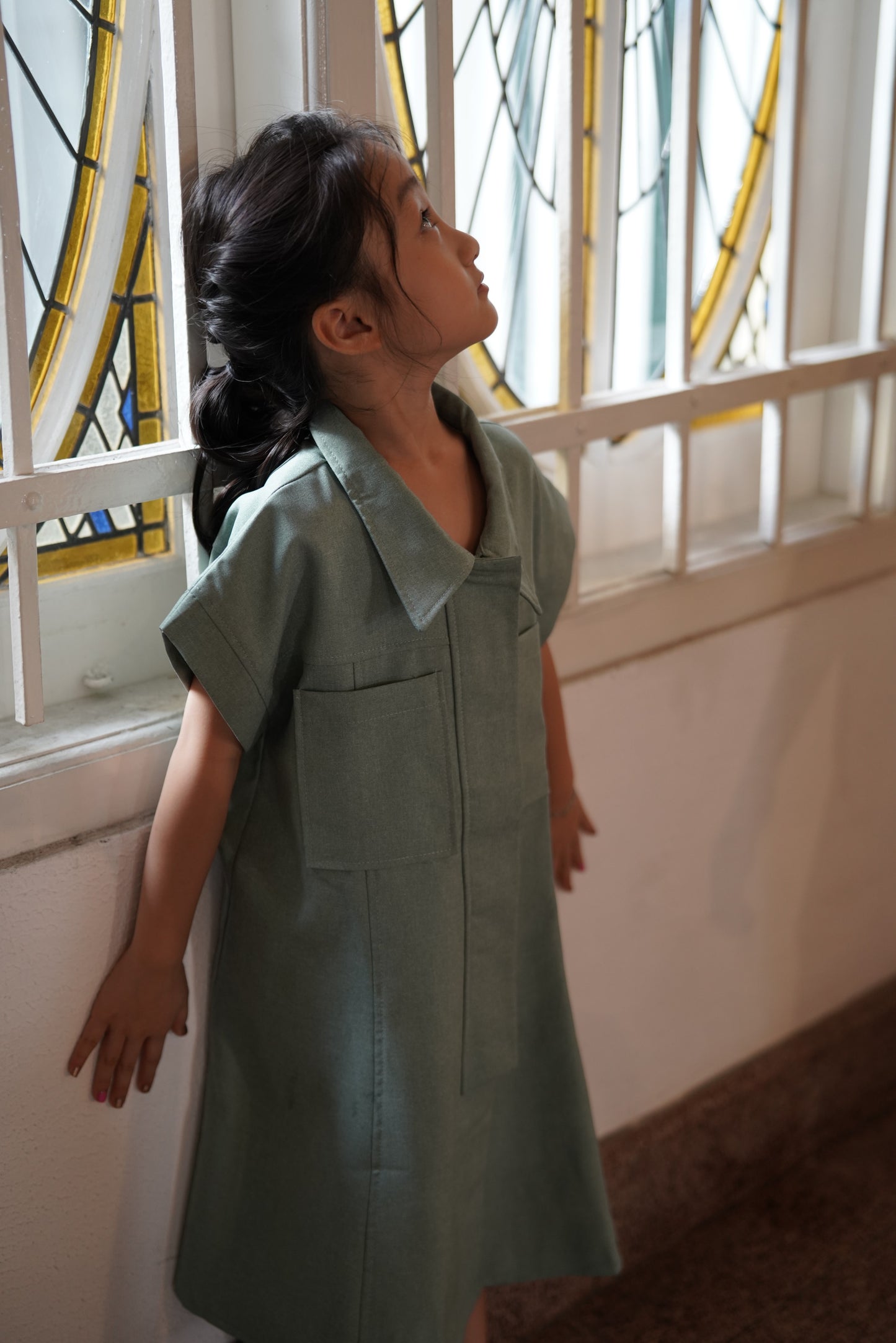MINI LISBON DRESS IN RUSHING RIVER