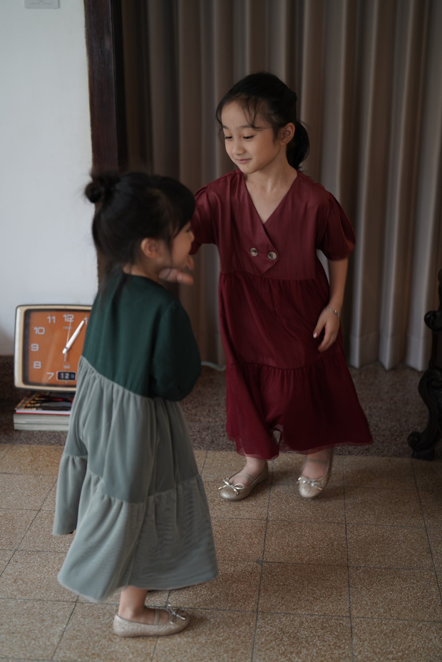 MINI BIANCA DRESS IN VELVET RED