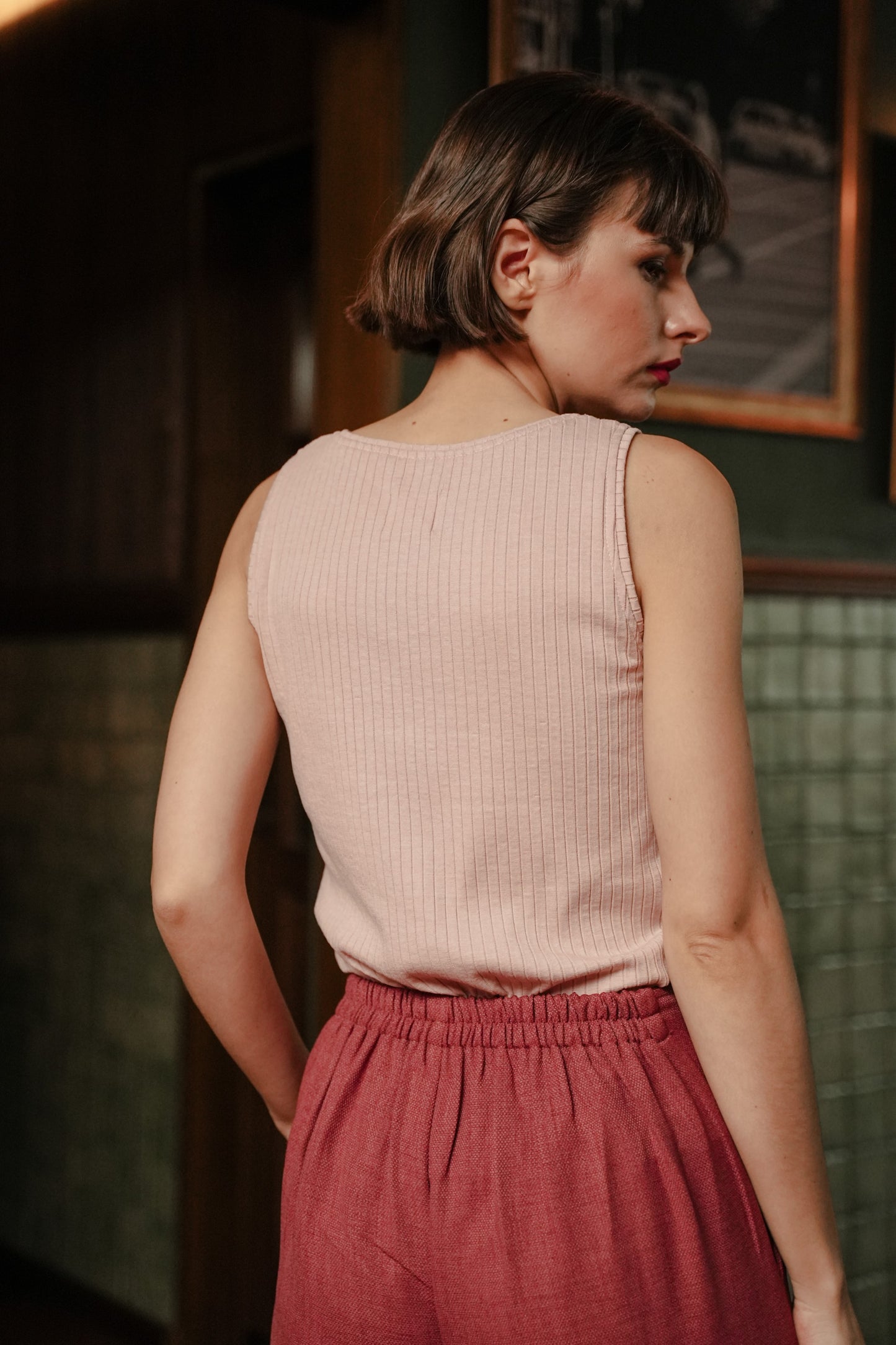 NEW MELL SQ - SLEEVELES IN PINK A BOO