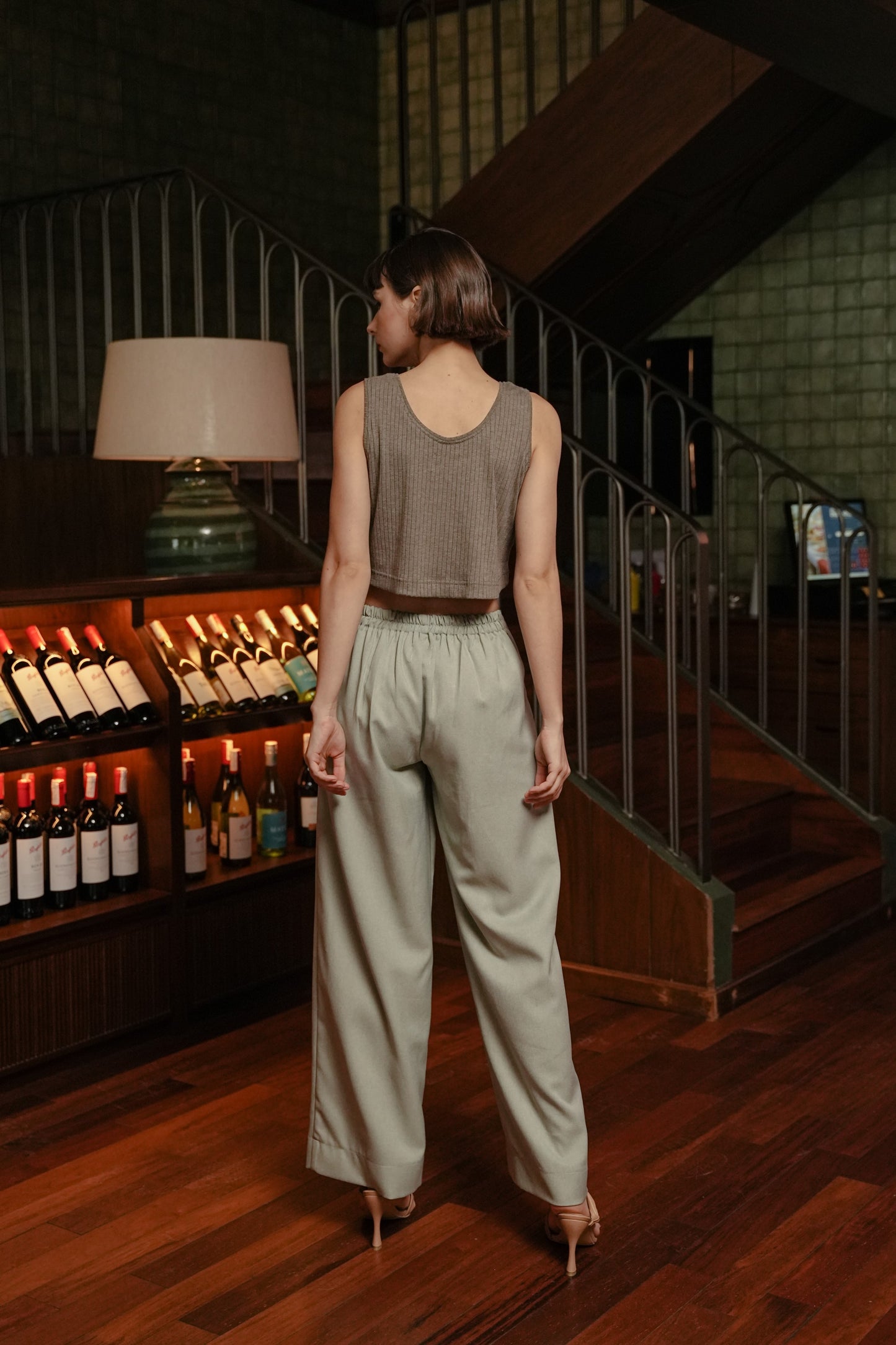 BIGAIL CROP - SLEEVELESS IN MERCURY