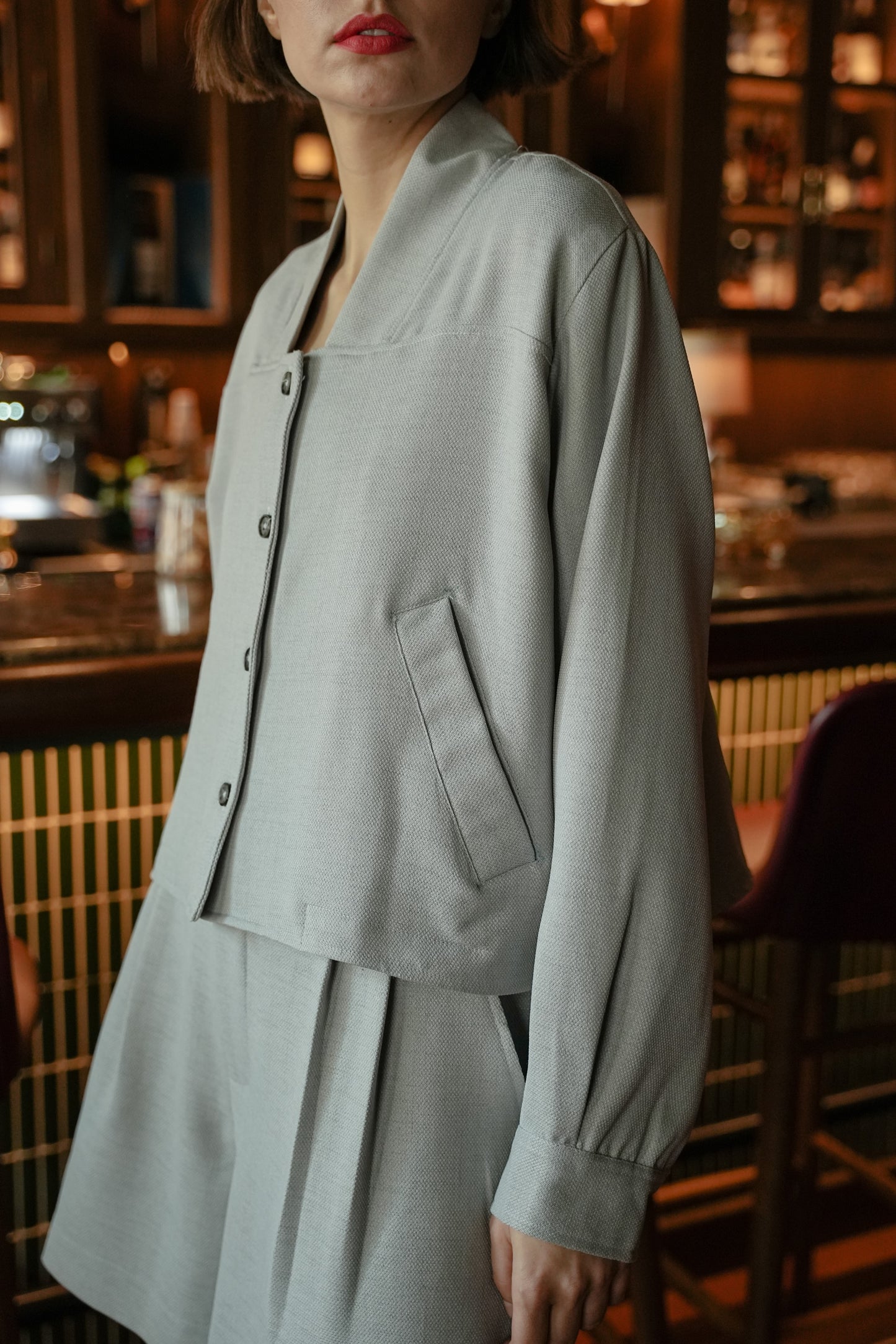 ELODIE TOP IN PALOMA GREY