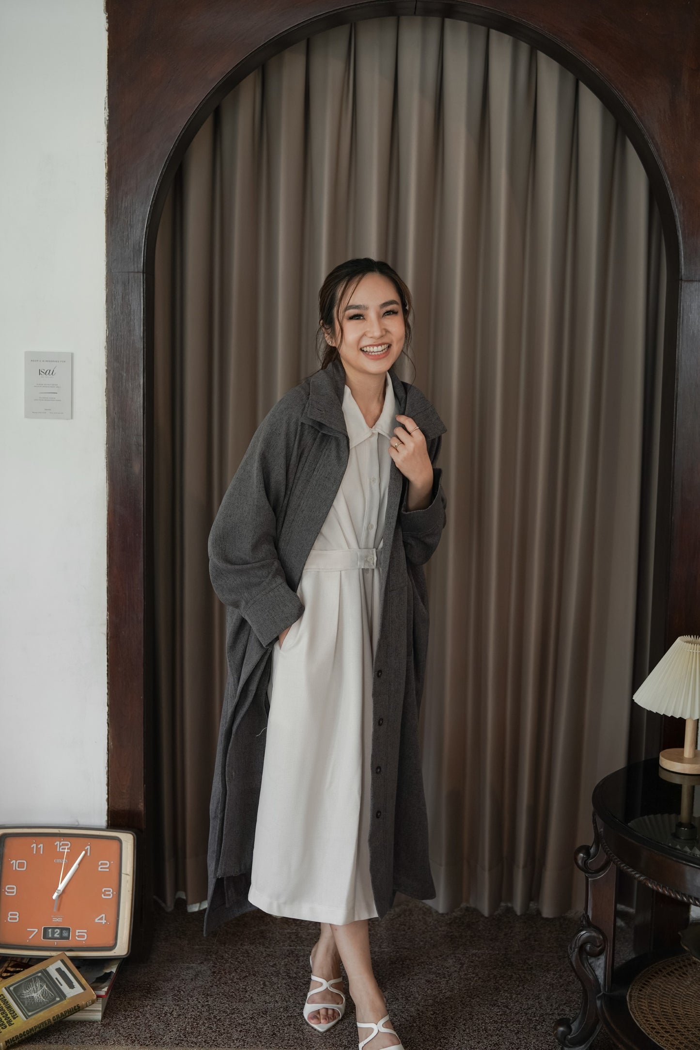 GRACE COAT DRESS IN SPACESHIP