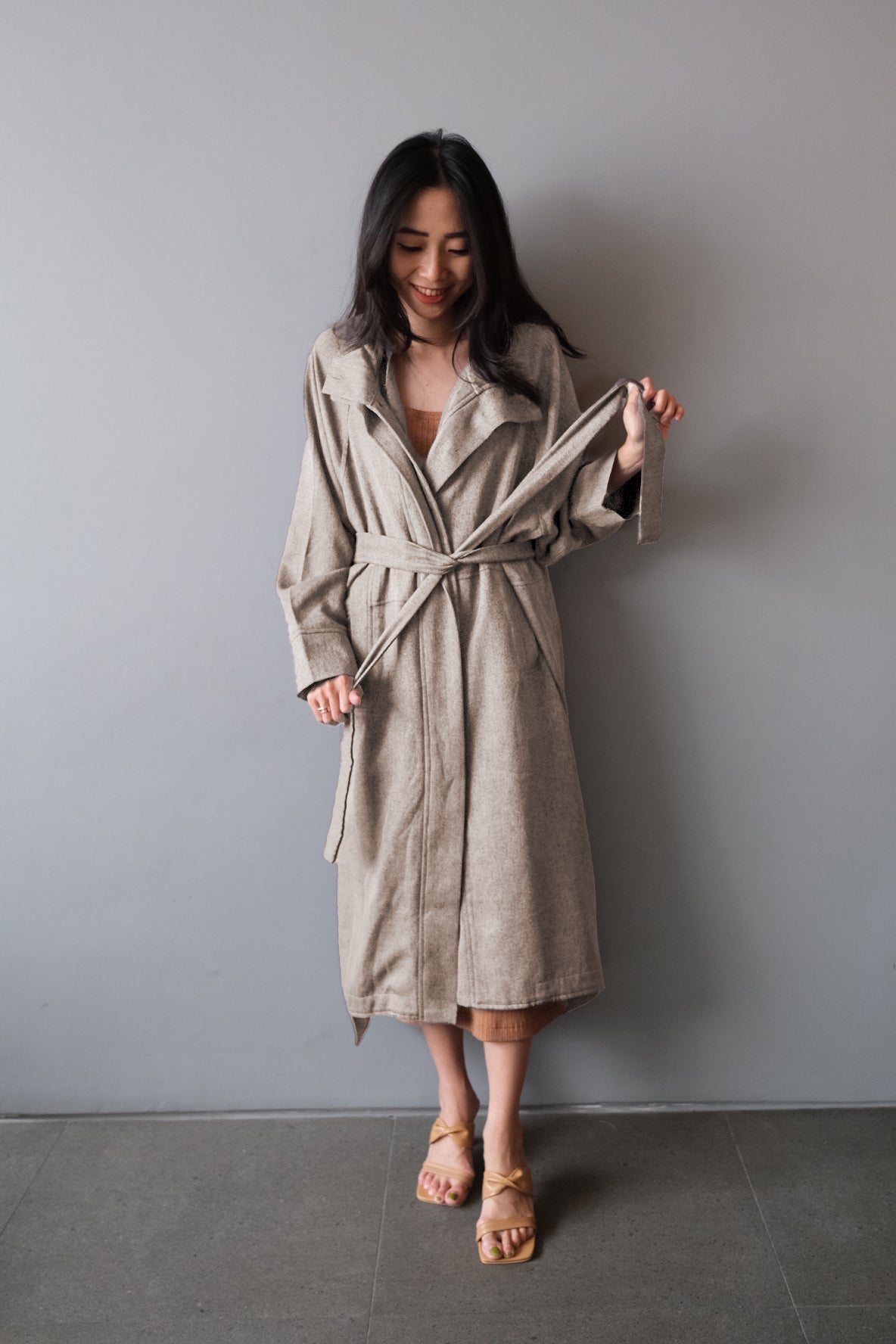 GRACE COAT DRESS IN EGG SHELL – Maven