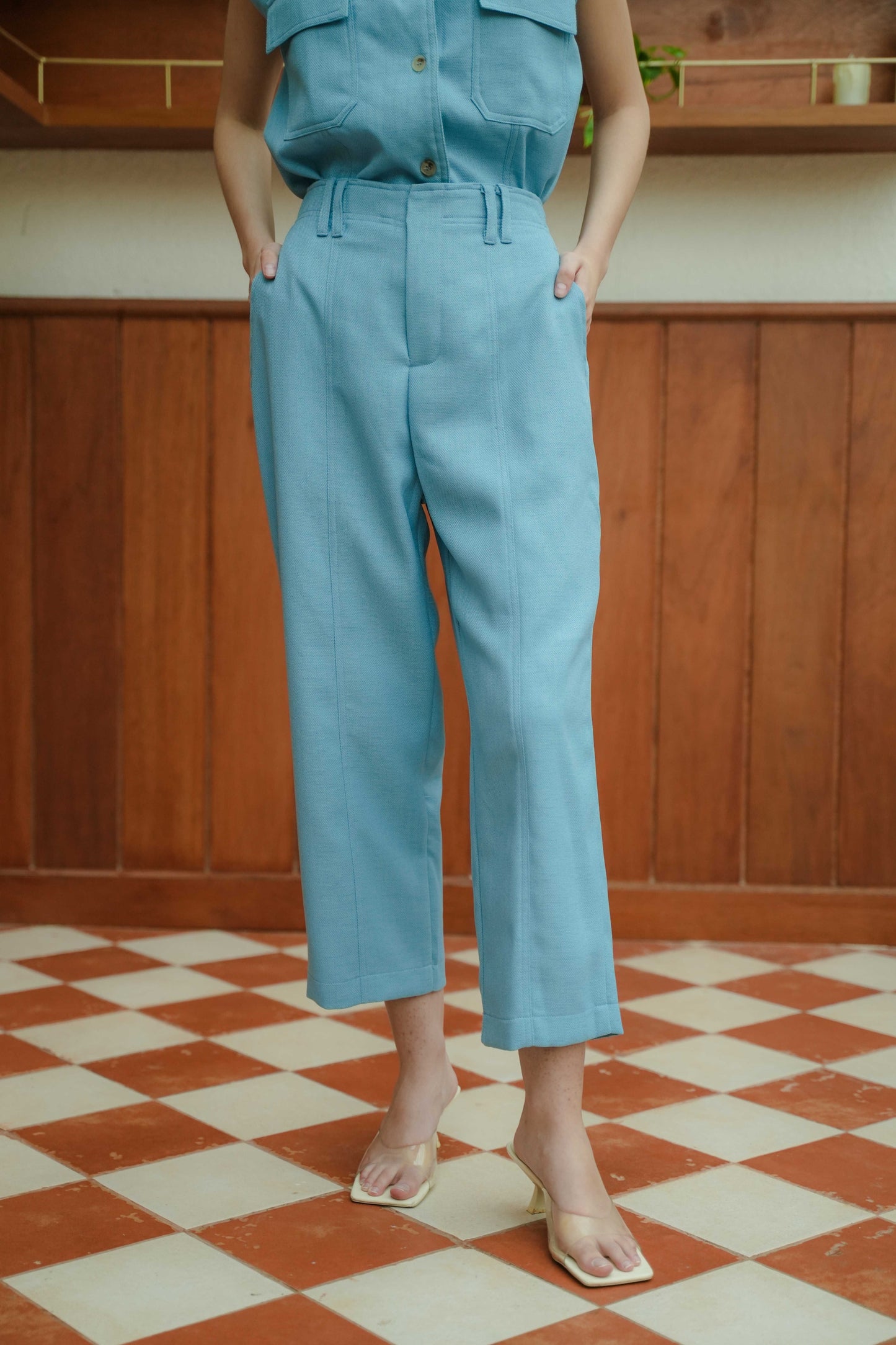 LONG KATIA IN COMO BLUE