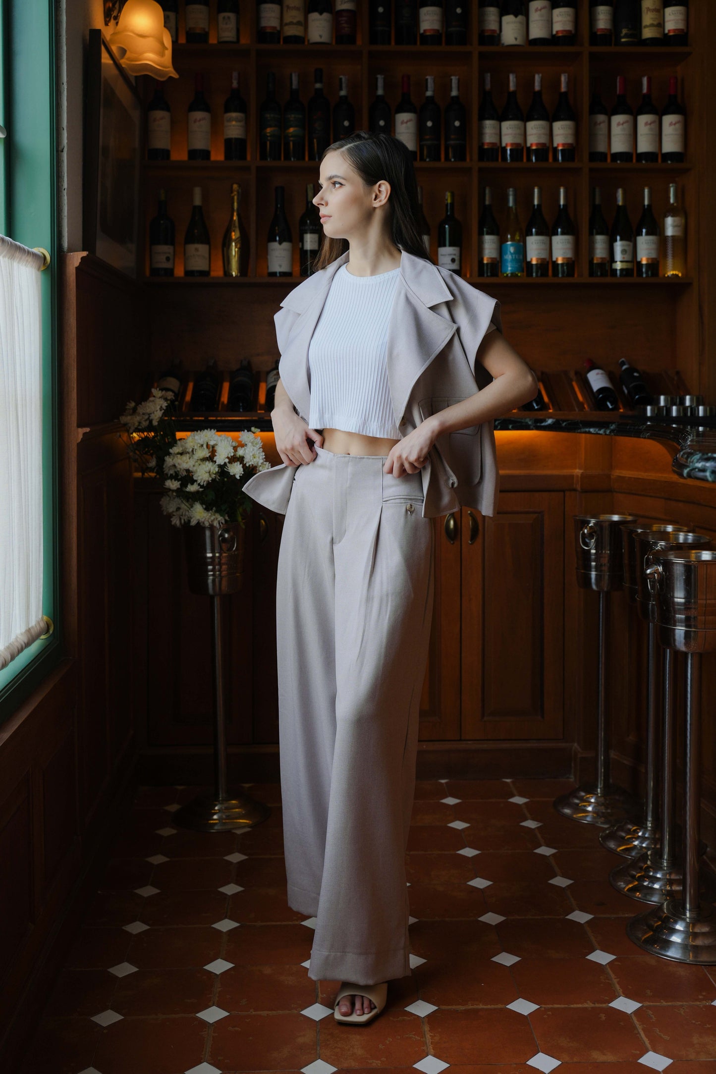 MONTEROSSO VEST IN PHANTOM GREY