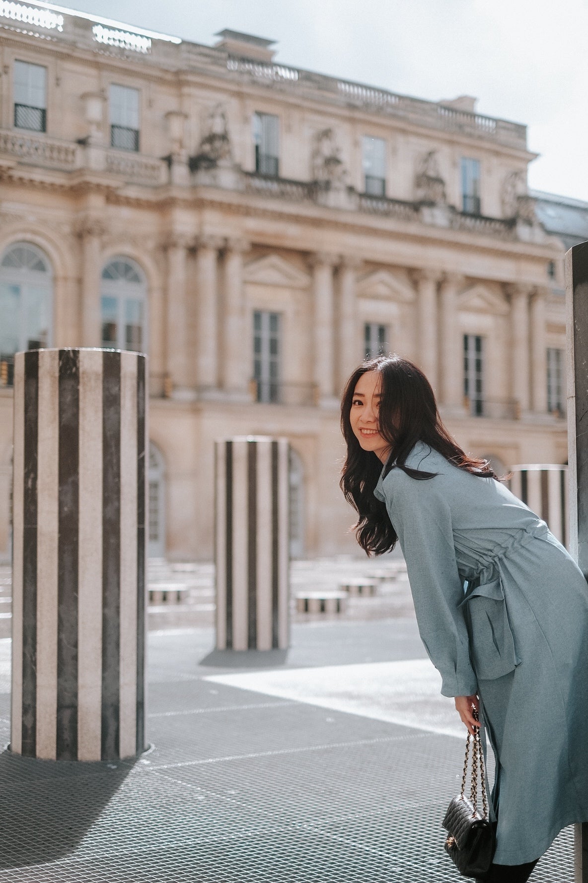 FRANCESCA DRESS SLEEVE IN CAPRI BLUE