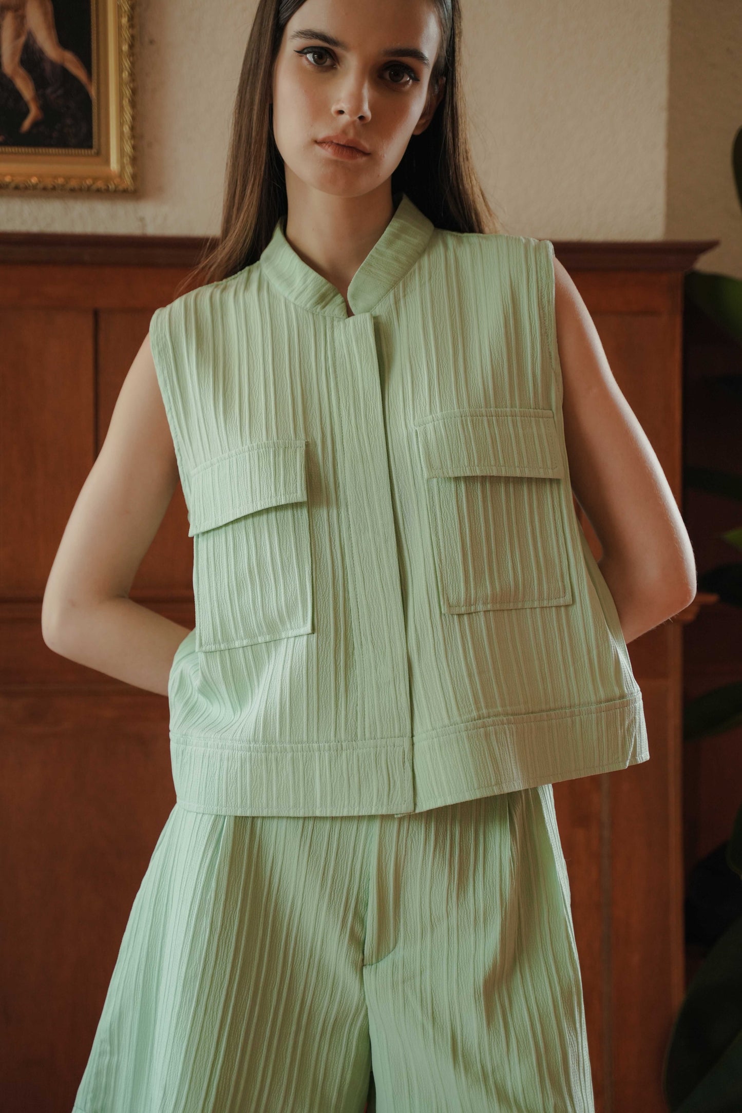 LOUVRE TOP SLEEVELESS IN CARNIVAL