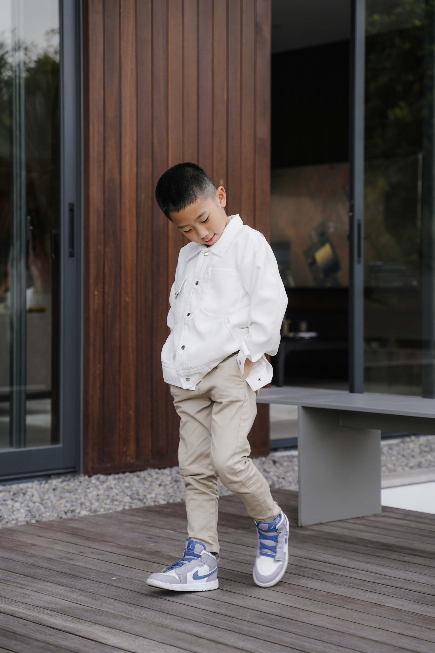 PANTHEON JR JACKET IN PEARL WHITE