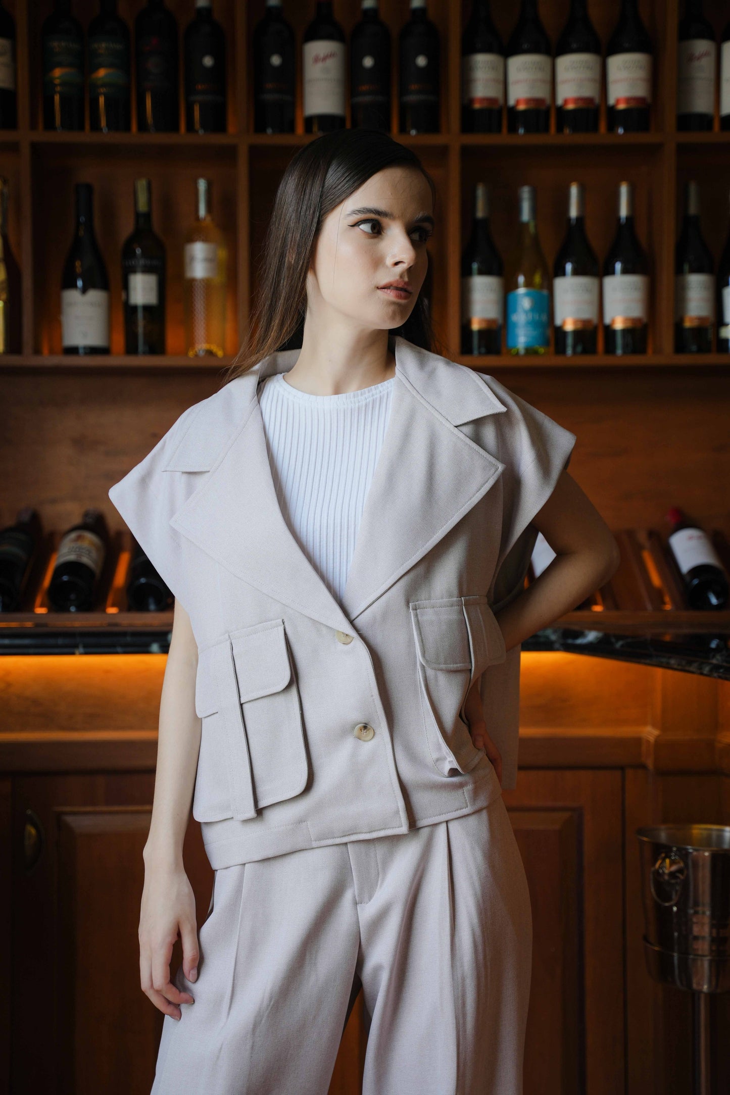 MONTEROSSO VEST IN PHANTOM GREY