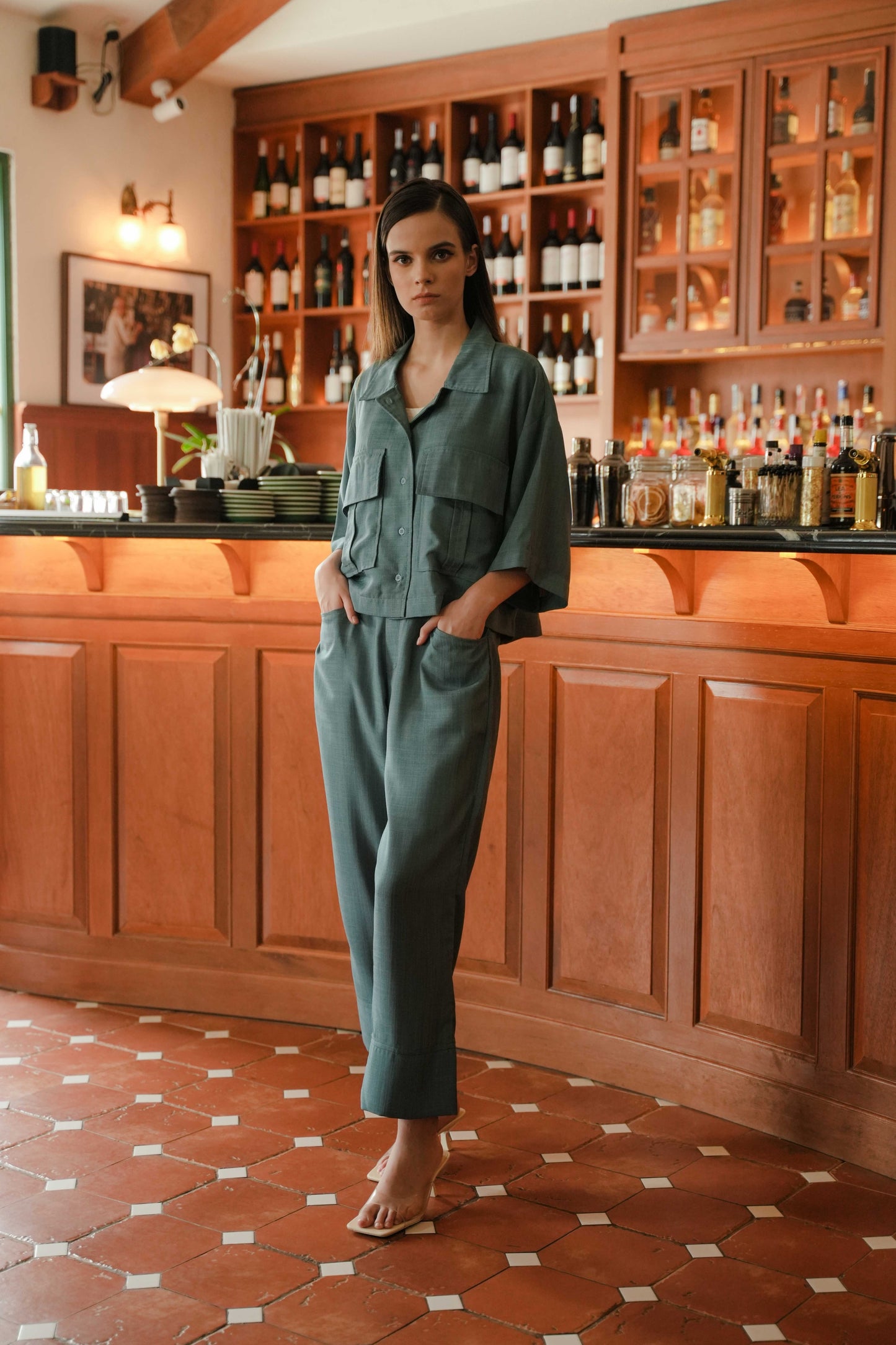 PALAIS PANTS IN MALACHITE