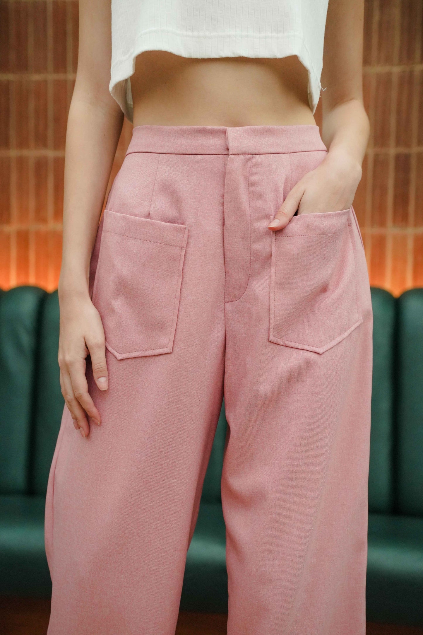 ANSLEY PANTS IN BUBBLEGUM