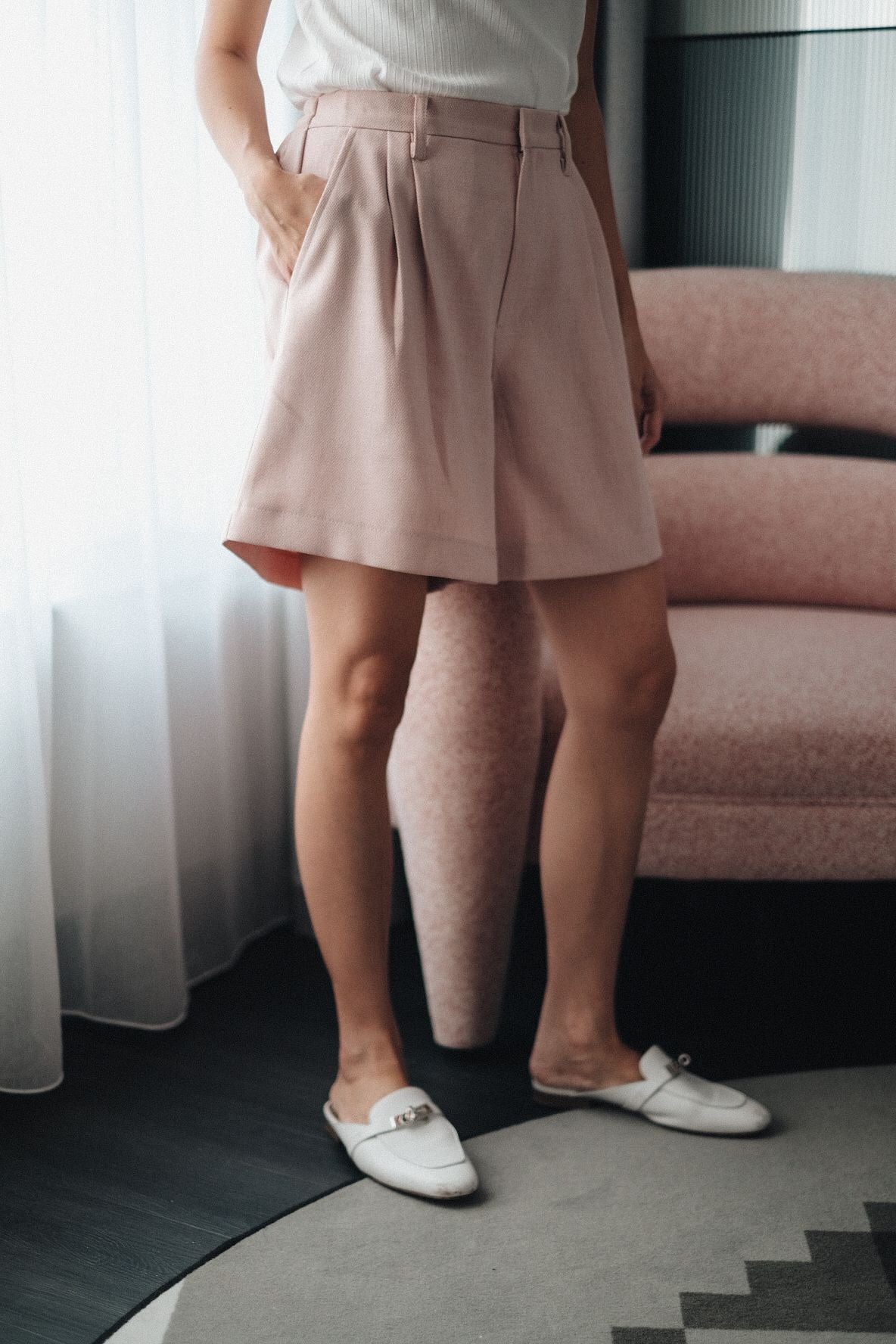 AIDEN PANTS IN STRAWBERRY CREME