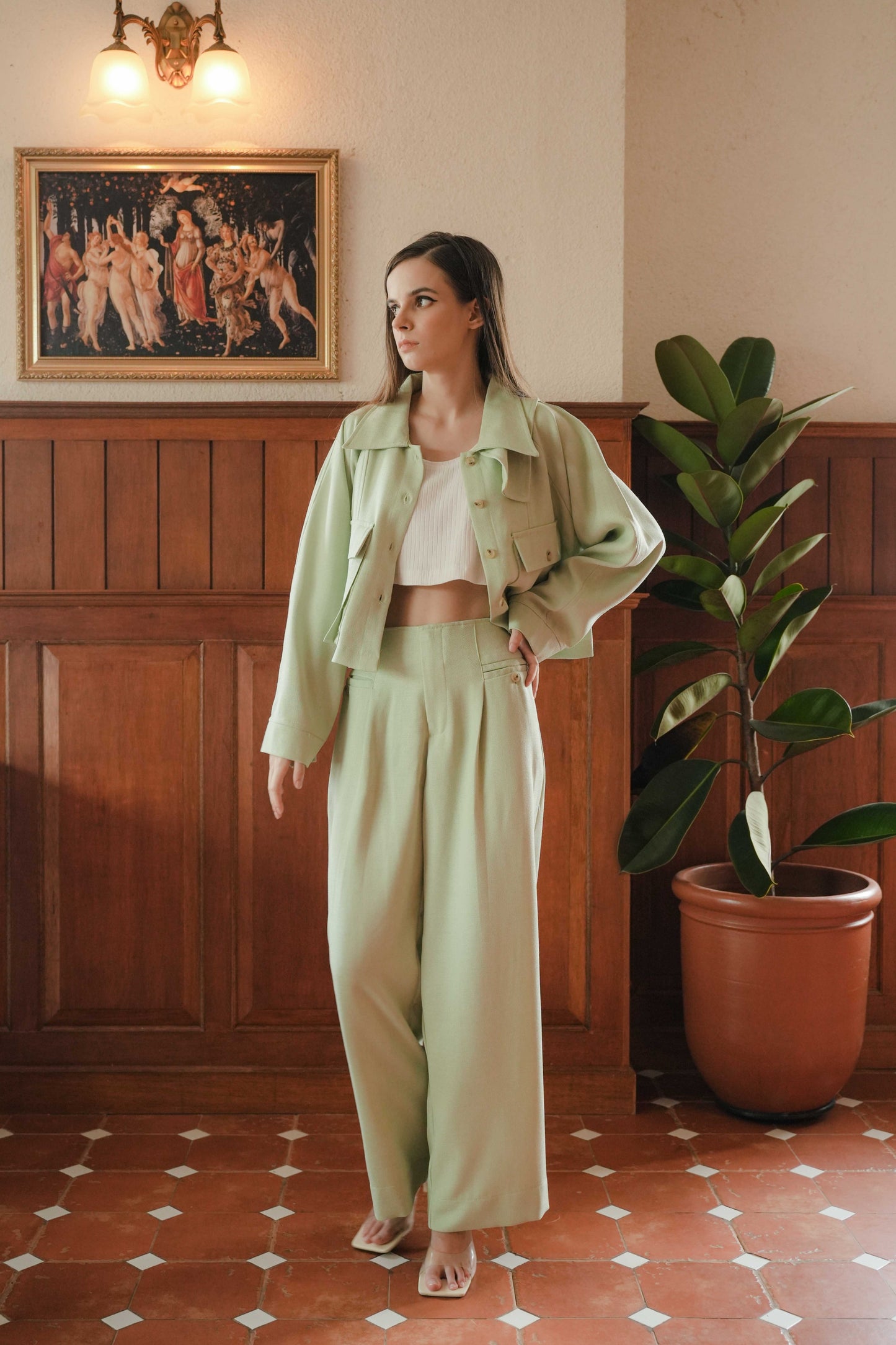 MAGGIORE TOP IN GREEN SPROUT
