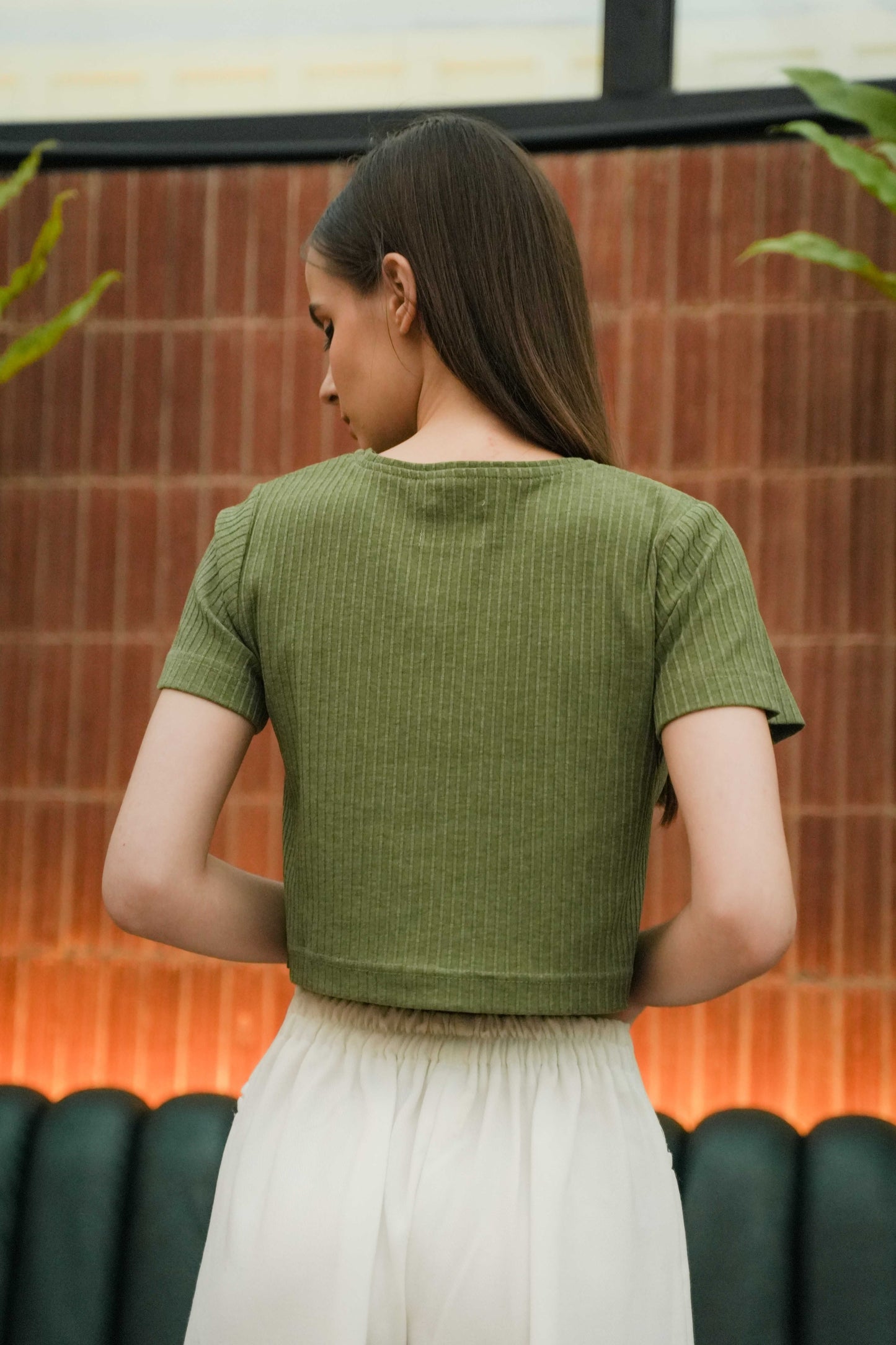 MELL CROP - SLEEVE IN CACTUS