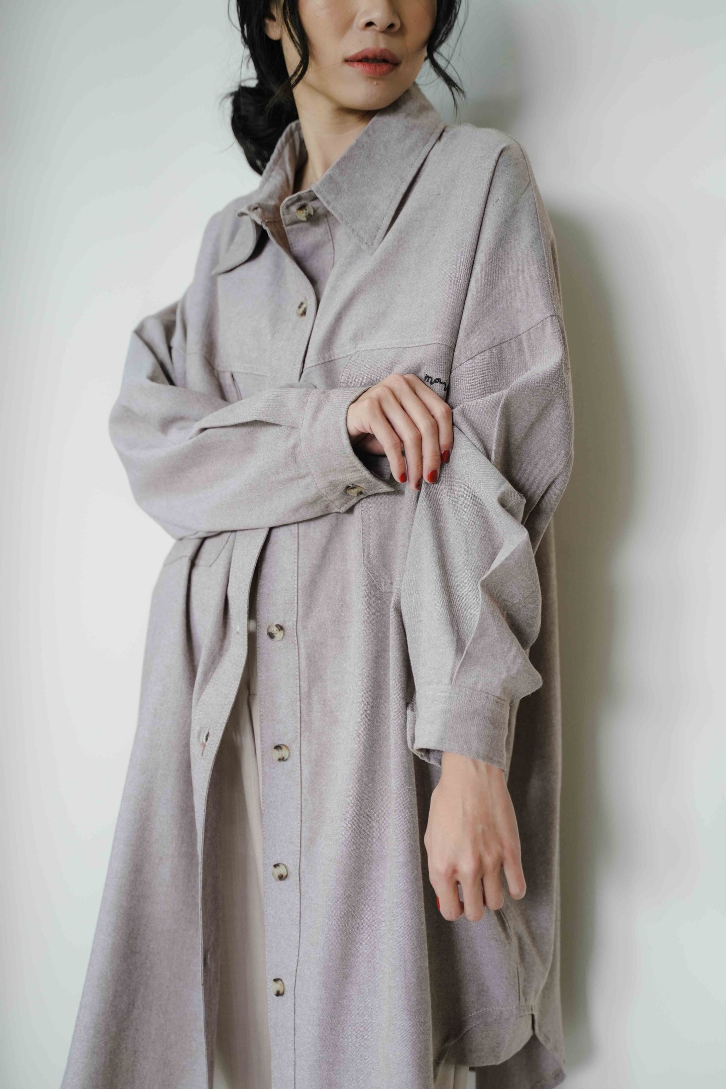 ETERNELLE SHIRTDRESS FOR HER IN MUSHROOM