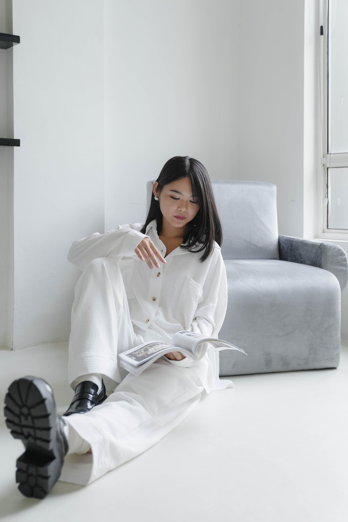 CHU PANT IN PEARL WHITE