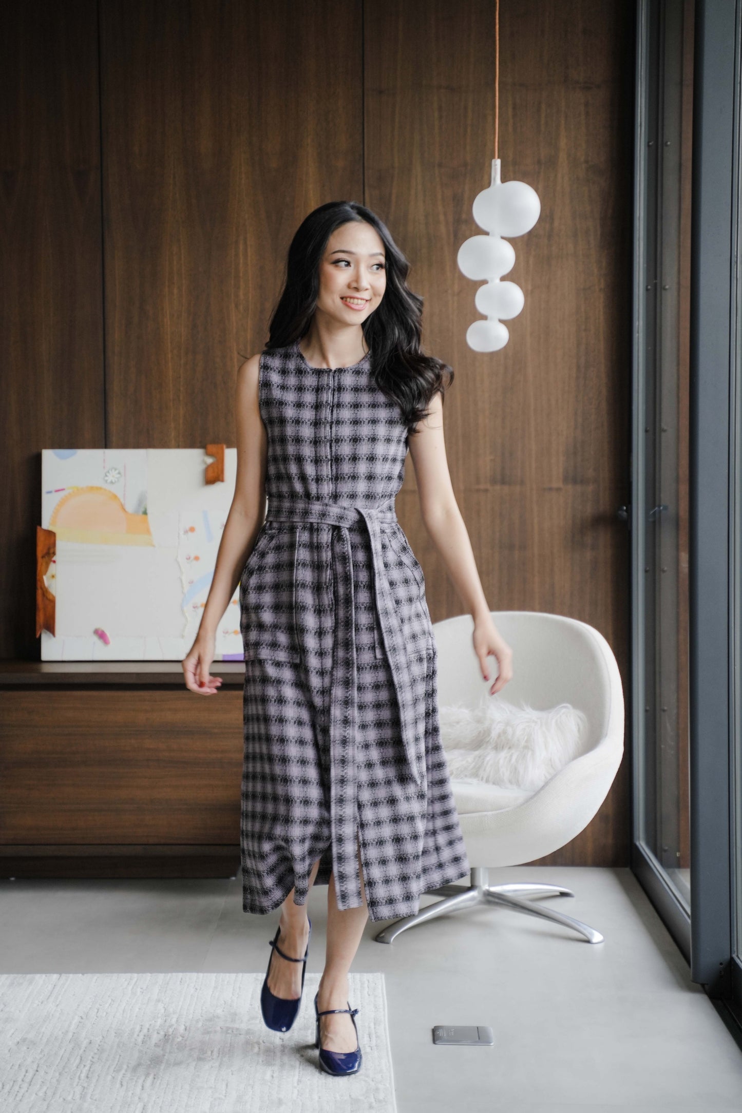 NEW AUDREY DRESS IN PHANTOM