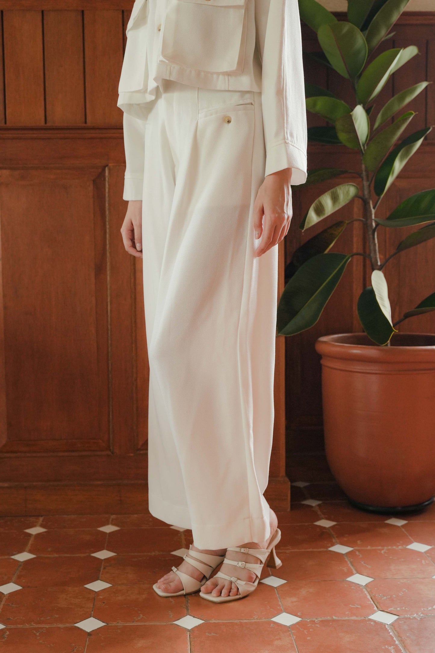 RIO PANTS IN PEARL WHITE