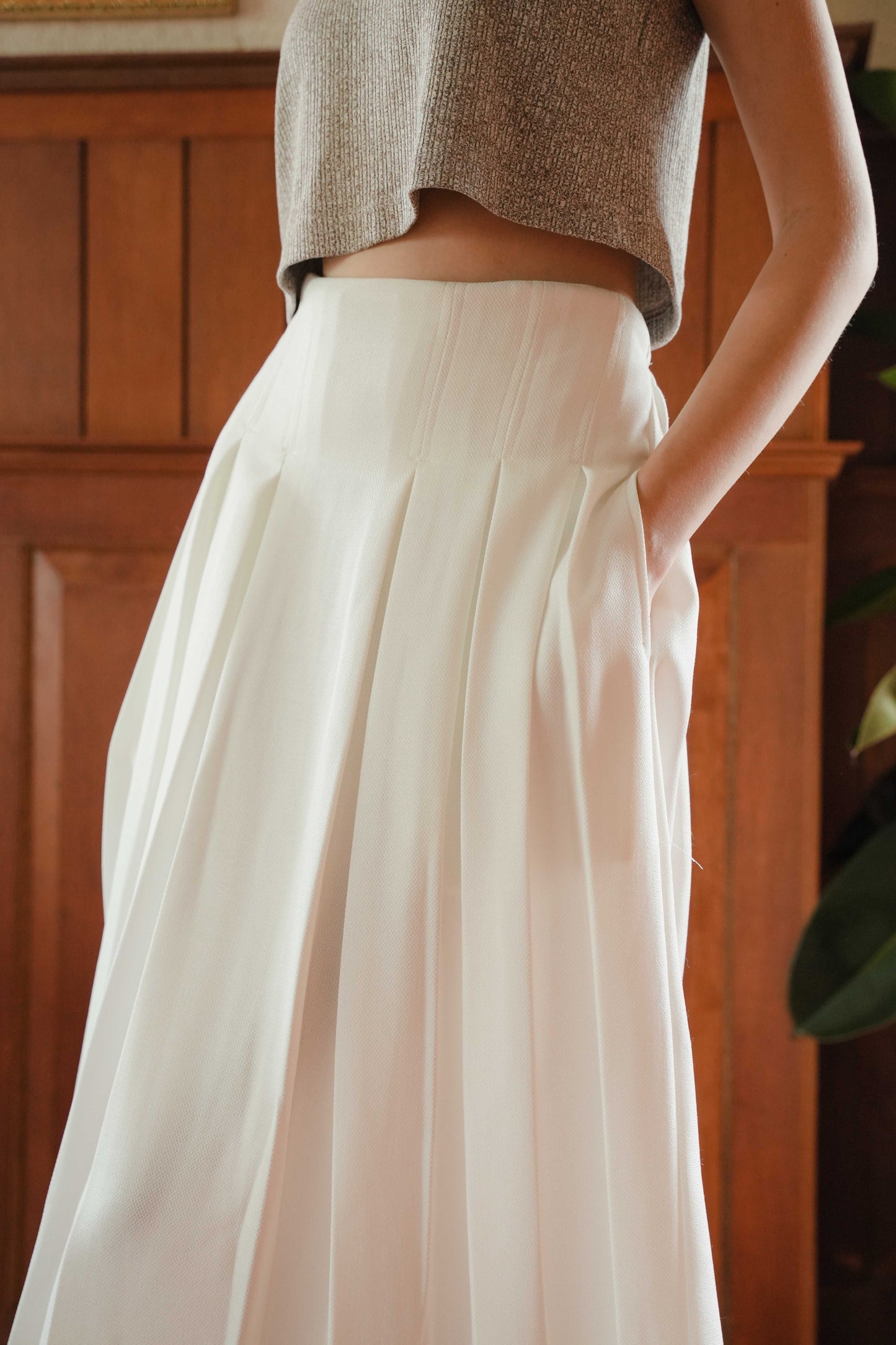 NEW AGATHA SKIRT IN PEARL WHITE