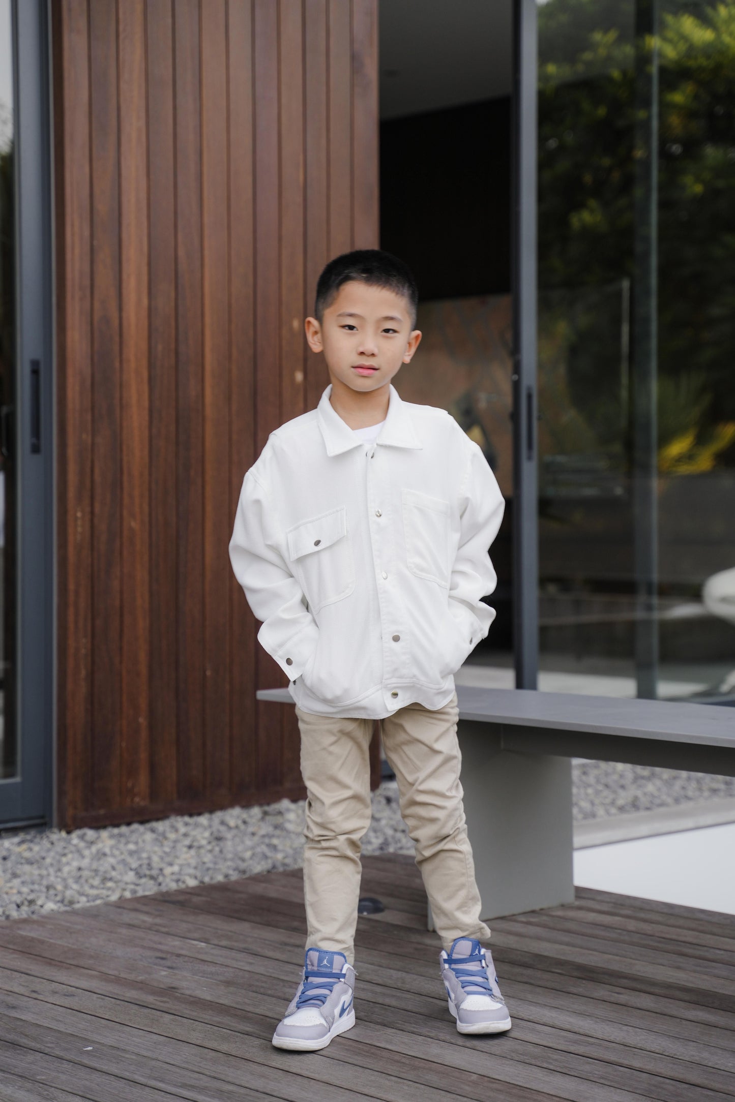 PANTHEON JR JACKET IN PEARL WHITE