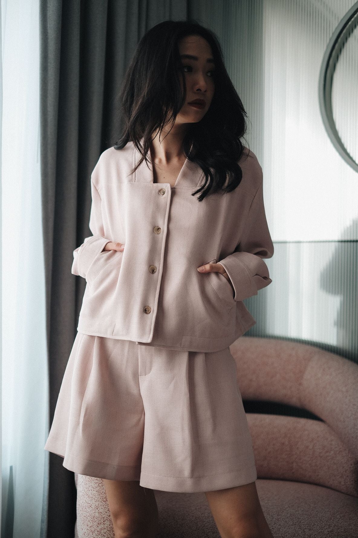 ELODIE TOP IN STRAWBERRY CREME