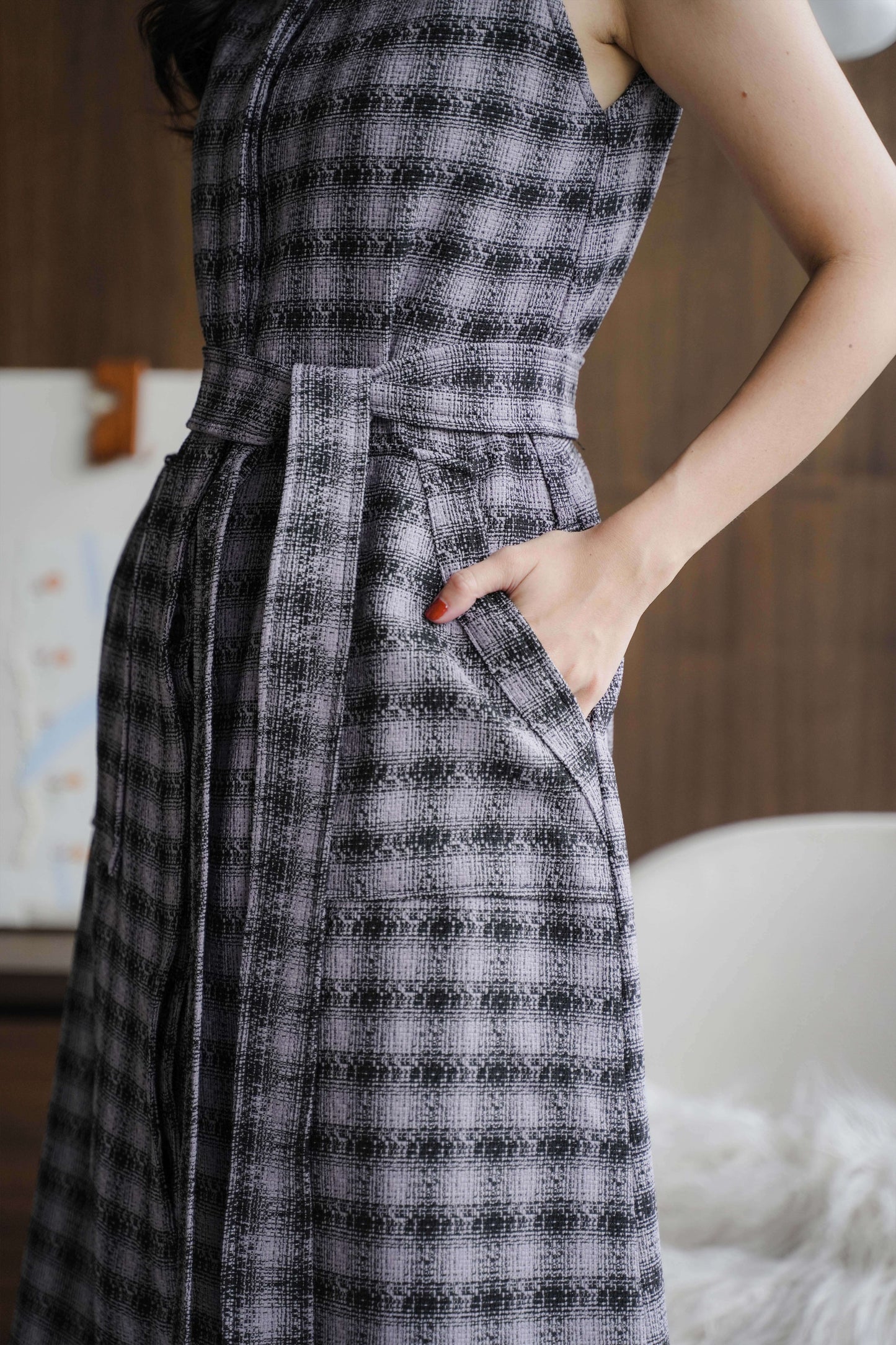 NEW AUDREY DRESS IN PHANTOM