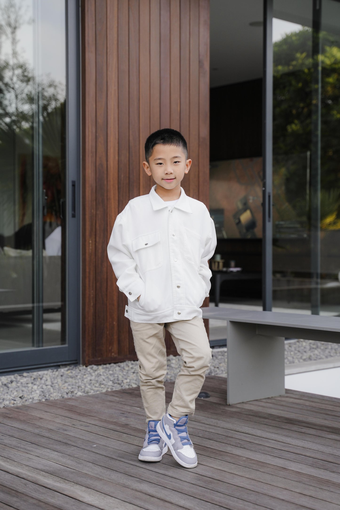 PANTHEON JR JACKET IN PEARL WHITE