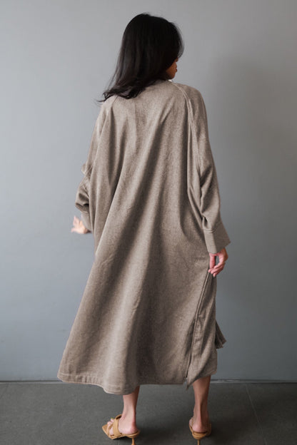 DEFECT 30% - GRACE COAT DRESS IN EGG SHELL