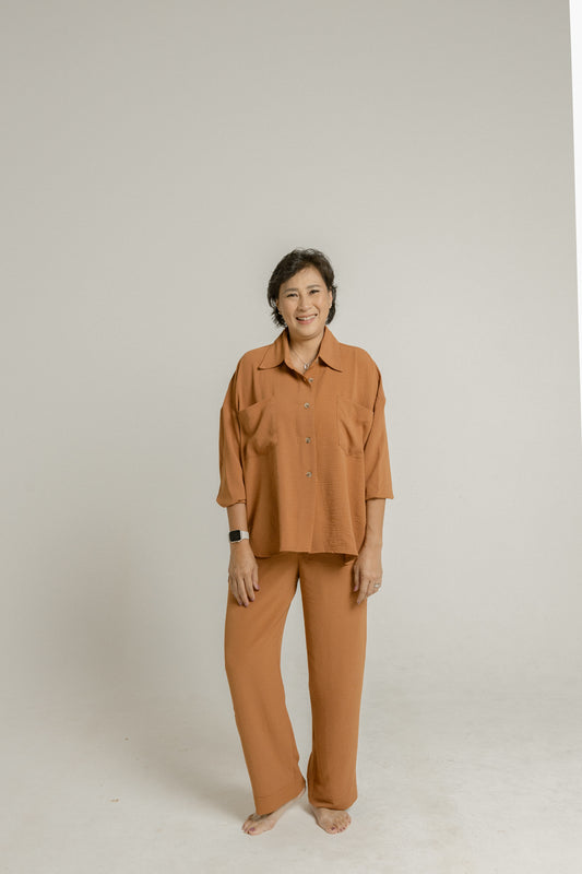 TWC CHU PANTS IN APRICOT