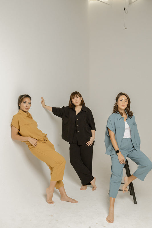 TWC LONG KATIA PANTS IN SAFFRON