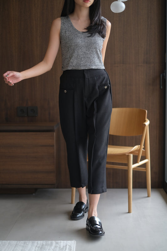 CARETTE PANT IN DEEP BLACK