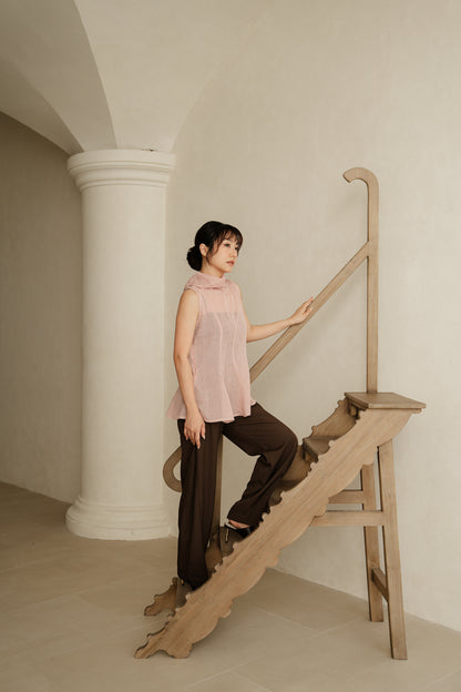 ISSABEU TOP IN ROSE AMBER