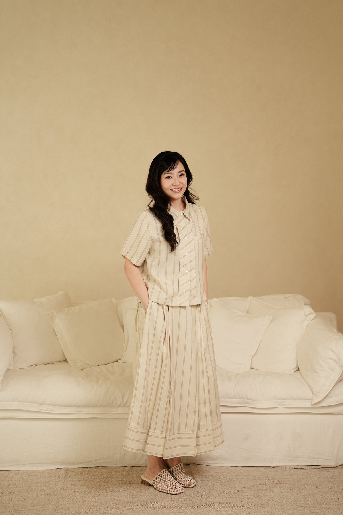 PORTO SKIRT IN SAND
