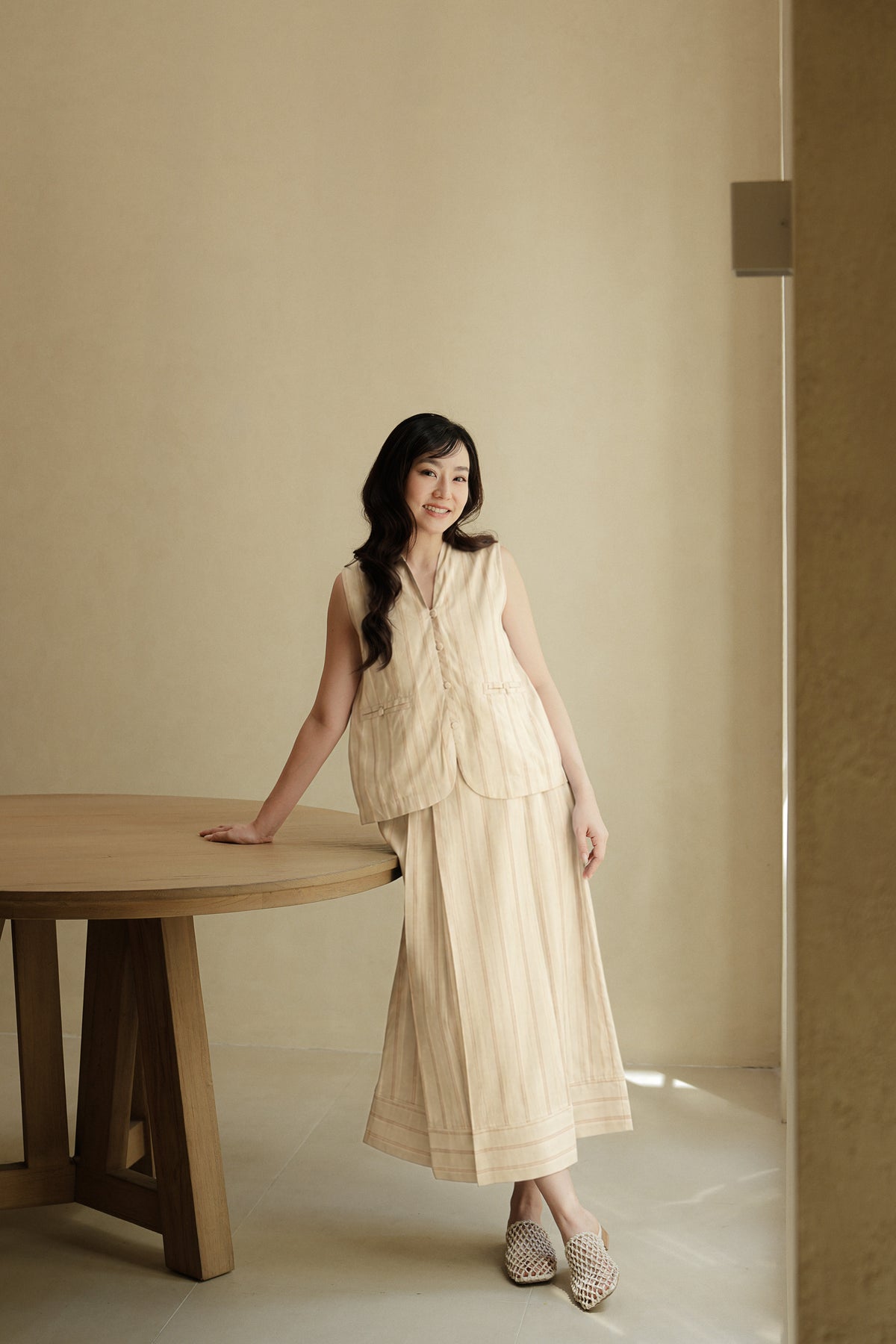 AMALFI VEST IN SAND