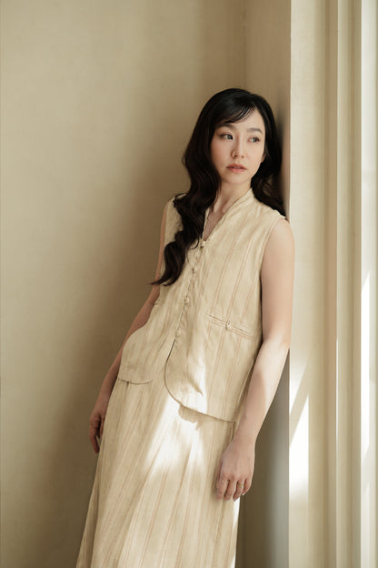 AMALFI VEST IN SAND