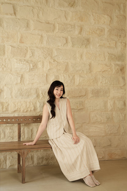 AMALFI VEST IN SAND