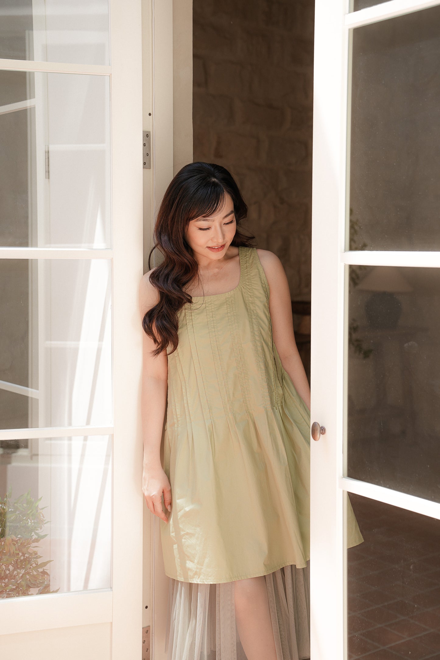 BECCA DRESS IN MATCHA