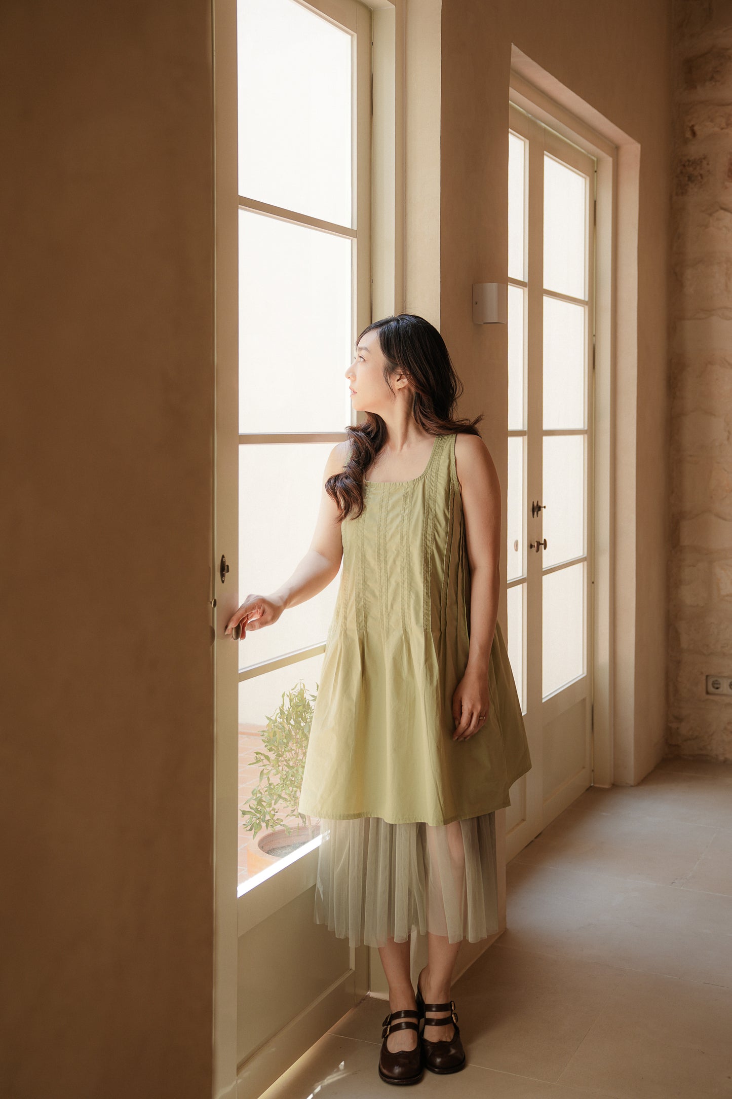 BECCA DRESS IN MATCHA