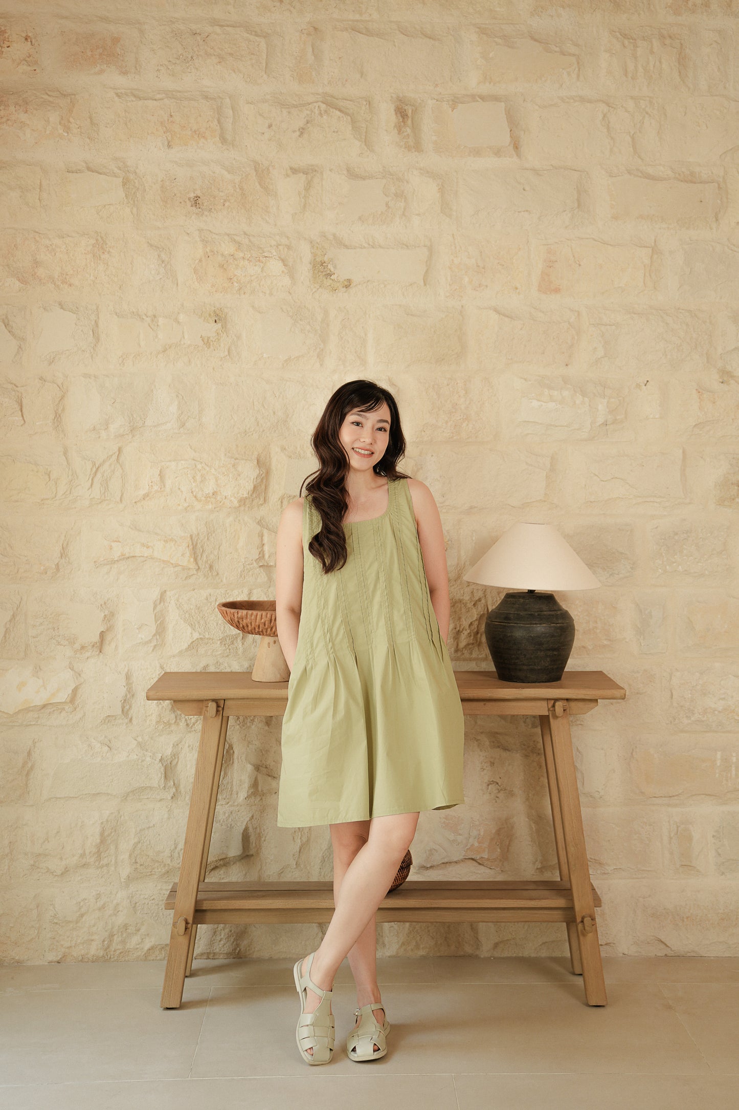 BECCA DRESS IN MATCHA