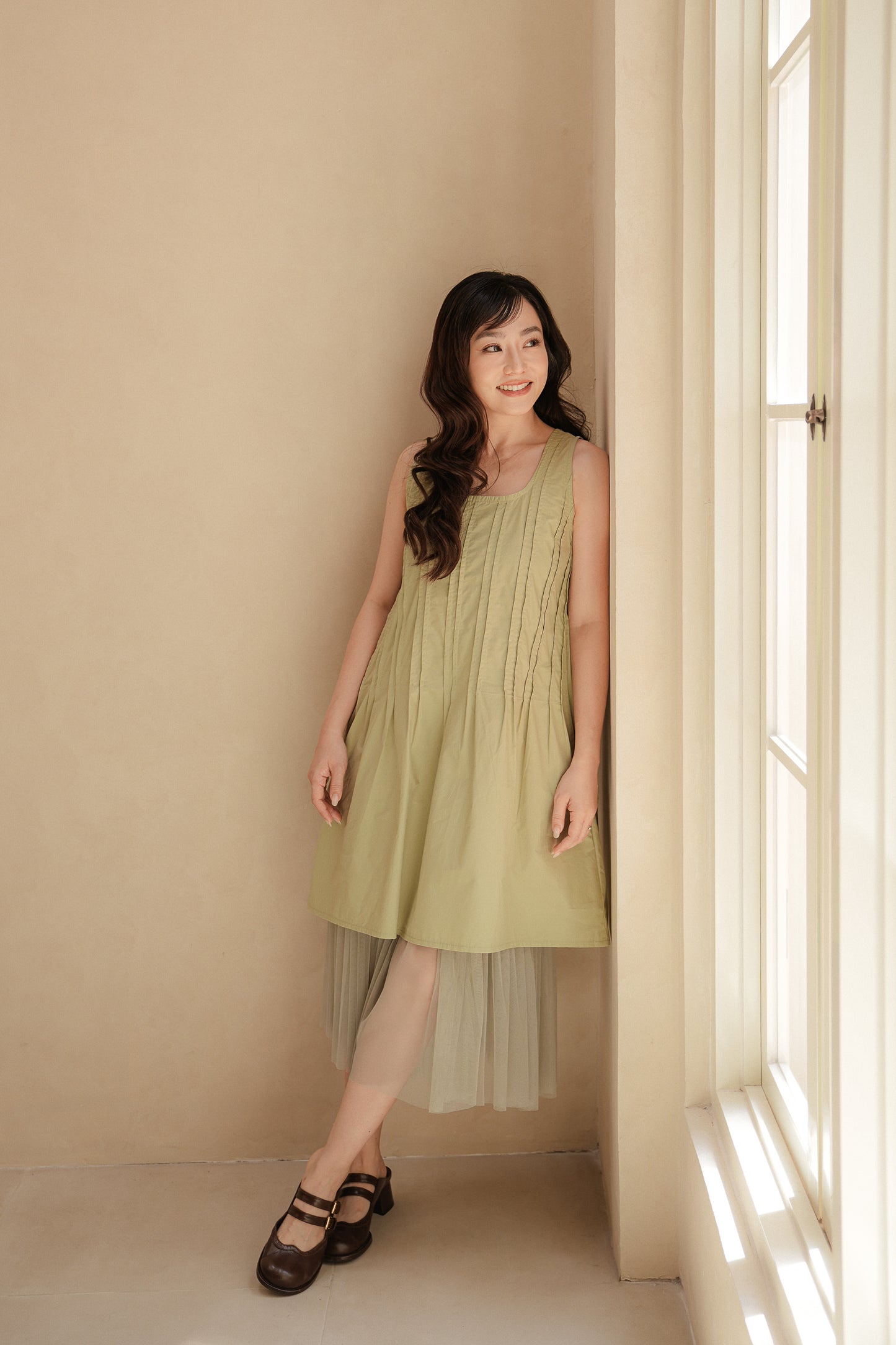 BECCA DRESS IN MATCHA