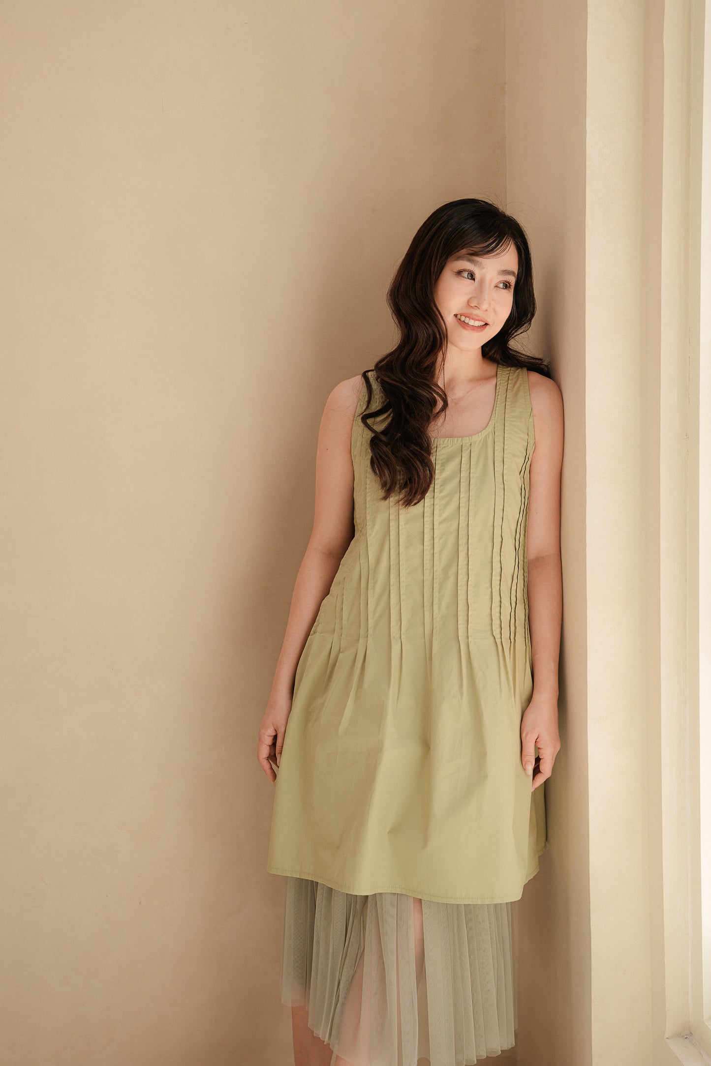BECCA DRESS IN MATCHA