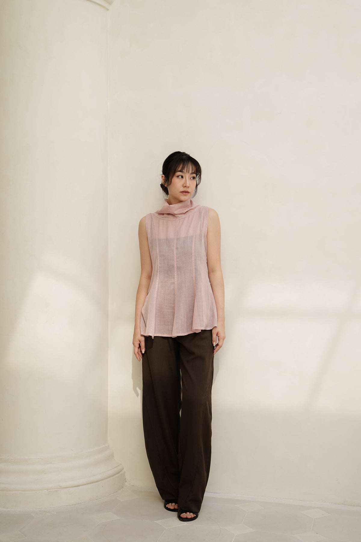 ISSABEU TOP IN ROSE AMBER