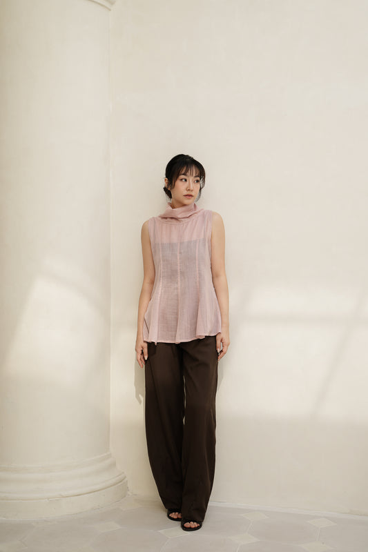 ISSABEU TOP IN ROSE AMBER