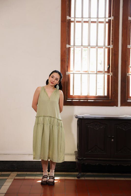 CASA DRESS IN MATCHA