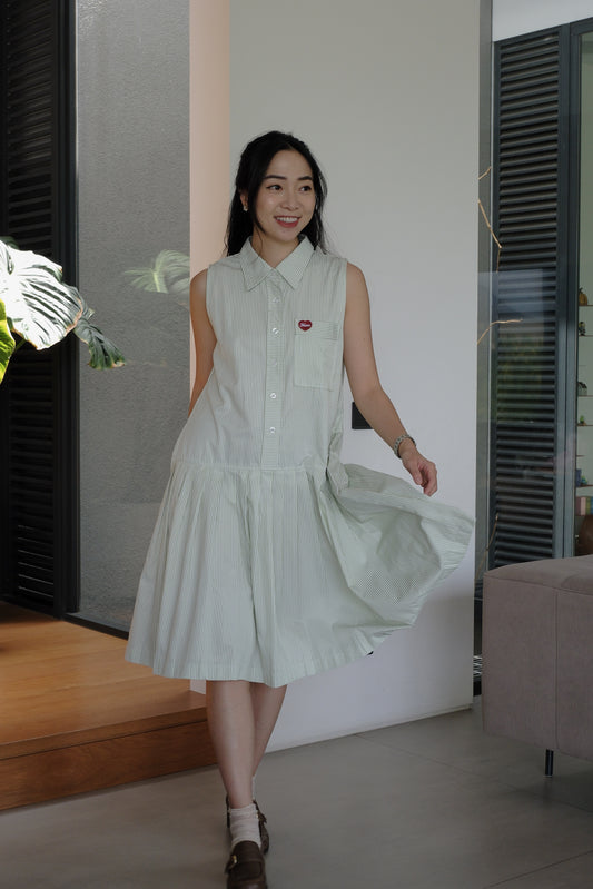 JORDIE DRESS IN MINT PISTACHIO