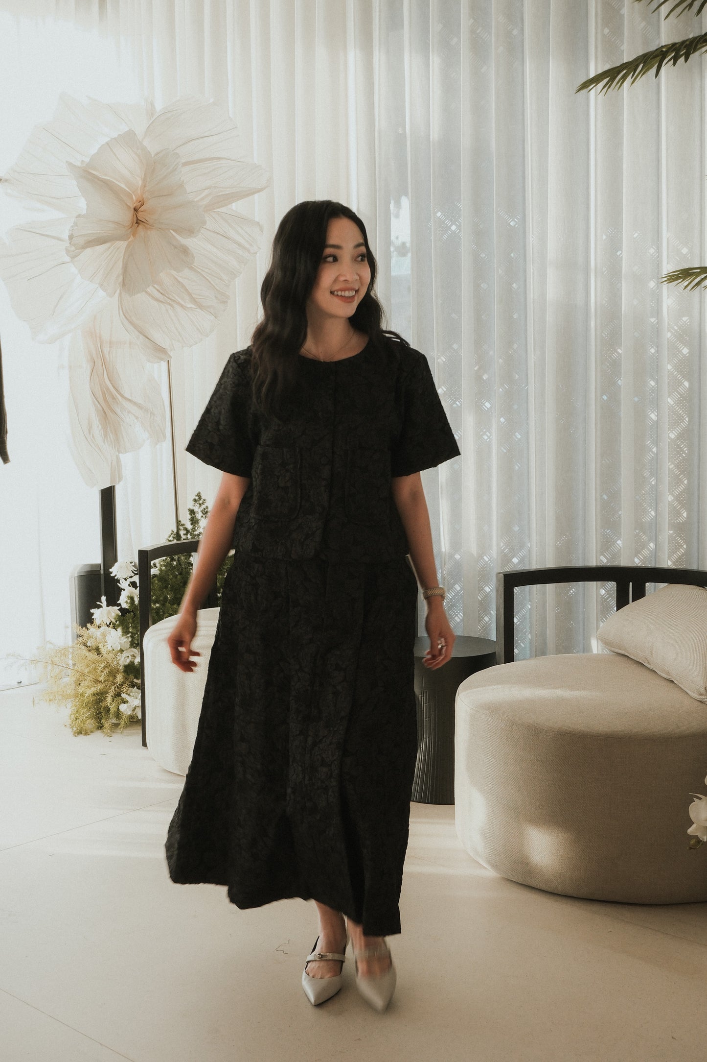CELESTE TOP IN NOIR