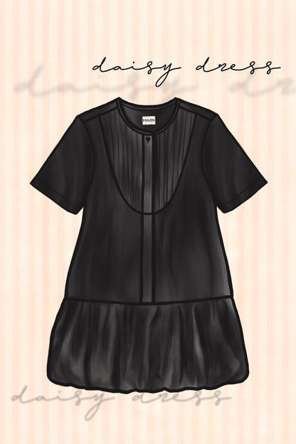 DAISY DRESS IN CAVIAR